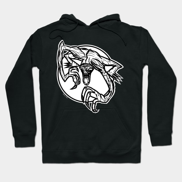 Creepy Crawly monochrome Hoodie by Dark_Inks